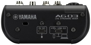 Yamaha AG03 MK2 czarny - 3-kanałowy mikser do streamingu na żywo z interfejsem audio USB