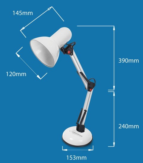 ESPERANZA LAMPKA BIURKOWA E27 AVIOR CZARNA ELD112K