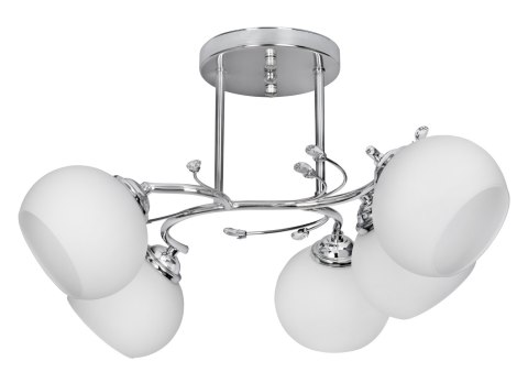 Żyrandol klasyczna lampa sufitowa wisząca Activejet IRMA Nikiel 5xE27 do salonu Żyrandol klasyczna lampa sufitowa wisząca Activejet IRMA Nikiel 5xE27 do salonu