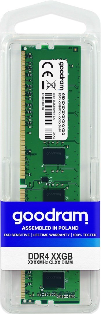 GOODRAM DDR4 8GB PC4-25600 (3200MHz) CL22 GOODRAM 1024x8 GOODRAM DDR4 8GB PC4-25600 (3200MHz) CL22 GOODRAM 1024x8
