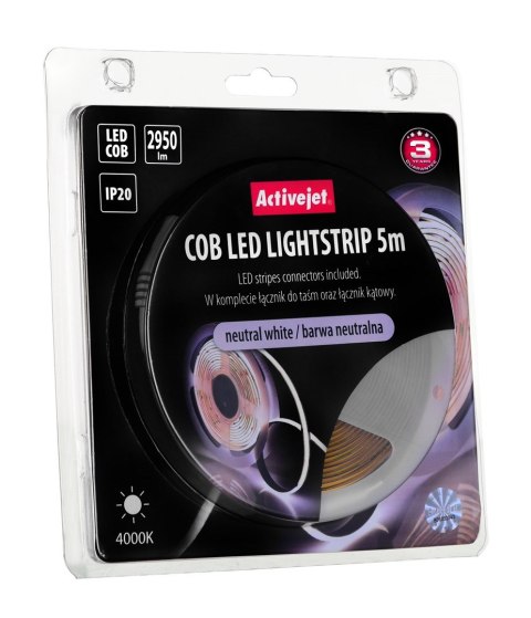 Taśma LED COB 5m barwa neutralna IP20 Taśma LED COB 5m barwa neutralna IP20