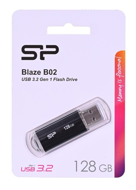 Pendrive Silicon Power Blaze B02 128GB USB 3.1 kolor czarny (SP128GBUF3B02V1K) Pendrive Silicon Power Blaze B02 128GB USB 3.1 kolor czarny (SP128GBUF3B02V1K)