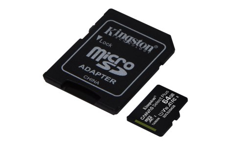 Karta pamięci z adapterem Kingston Canvas Select Plus SDCS2/64GB (64GB; Class 10, Class U1, V10; + adapter) Karta pamięci z adapterem Kingston Canvas Select Plus SDCS2/64GB (64GB; Class 10, Class U1, V10; + adapter)