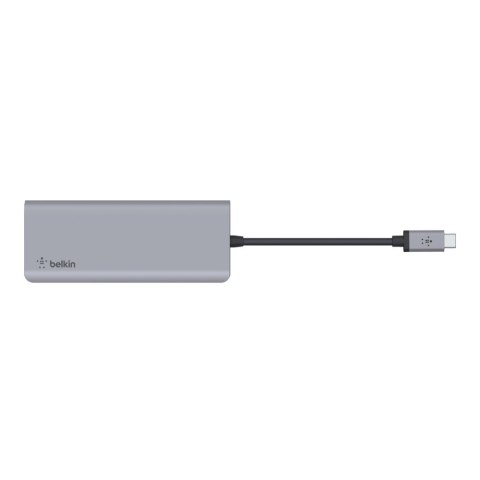 Hub Belkin Connect USB-C 7-in-1 Multiport Adapter 1x4k HDMI/2xUSB-A/1xUSB-C PD3.0/1xRJ45 Gigabit/1xCard reader/1xAudio Grey