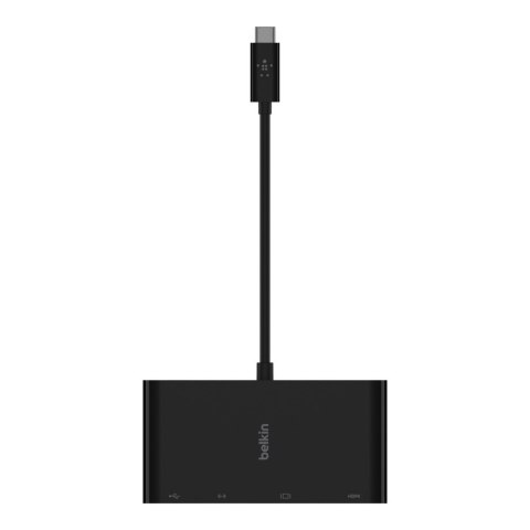 Hub Belkin USB-C Multimedia Adapter 4-in-1 Core Hub 1x4k HDMI/1xVGA/1xUSB-A/1xRJ45 Gigabit Black Hub Belkin USB-C Multimedia Adapter 4-in-1 Core Hub 1x4k HDMI/1xVGA/1xUSB-A/1xRJ45 Gigabit Black
