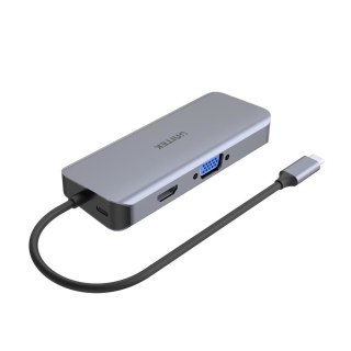 UNITEK HUB USB-C 3XUSB 3.1, PD, HDMI, SD, VGA RJ45