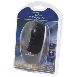Mysz TITANUM Marlin 3D TM110K (optyczna; 1000 DPI; kolor czarny Mysz TITANUM Marlin 3D TM110K (optyczna; 1000 DPI; kolor czarny
