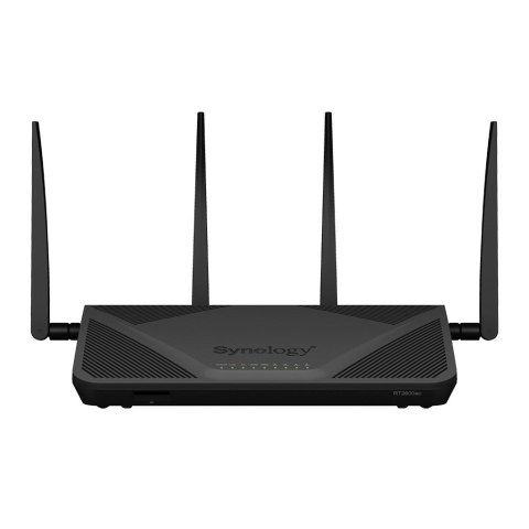 Synology Router RT2600ac, WiFi 5, IEEE 802.11a/b/g/n/ac, 3x 1GbE + 4x 1GbE(Dual WAN), 1xUSB 3.0, 1xUSB 2.0, 1x SD card reader Synology Router RT2600ac, WiFi 5, IEEE 802.11a/b/g/n/ac, 3x 1GbE + 4x 1GbE(Dual WAN), 1xUSB 3.0, 1xUSB 2.0, 1x SD card reader