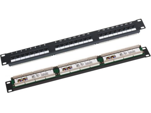 Q-LANTEC Patch panel UTP kat.5e, 24 porty złącza LSA 1U Q-LANTEC Patch panel UTP kat.5e, 24 porty złącza LSA 1U